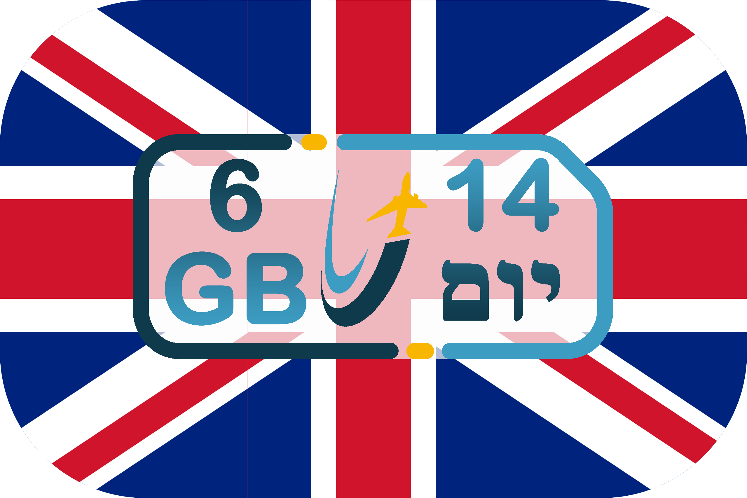כרטיס סים באנגליה – גלישה 6GB (בתוקף ל- 14 יום)